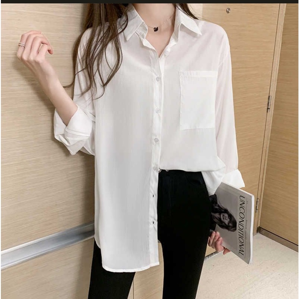 12 Fabulous Loose Fit Long Sleeve Button Down Blouse Shirt